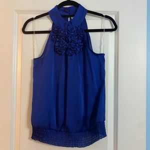 Cato Blue Flower Halter Top
